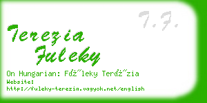 terezia fuleky business card